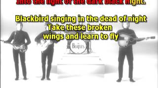 Blackbird Beatles best karaoke instrumental lyrics cover [upl. by Gearard696]