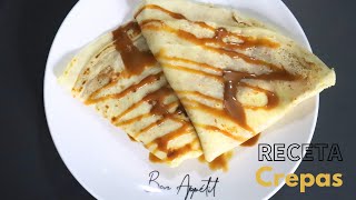 RECETA DE DELICIOSAS CREPAS HECHAS CON CREPERA  RECETA FÁCIL RICA Y ECONÓMICA  Menú del día [upl. by Ecyle]