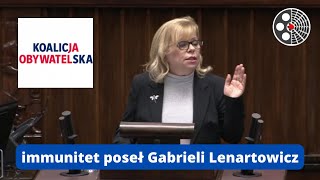 Gabriela Lenartowicz  immunitet poseł Gabrieli Lenartowicz [upl. by Senn]