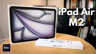 iPad Air M2 Unboxing amp Setup with Apple Pencil Pro [upl. by Atilrac]