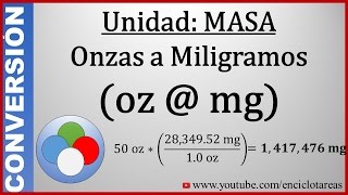 Convertir de Onzas a Miligramos oz a mg [upl. by Chin]