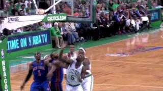 2011 PLAYOFFS Game 1 Boston Celtics VS New York Knicks Ray Allen Is Clutch [upl. by Lewej]