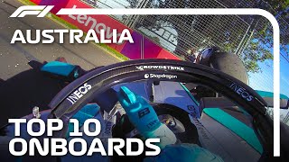 Russells Dramatic Crash  The Top 10 Onboards  2024 Australian Grand Prix  Qatar Airways [upl. by Annohsed653]