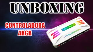 coolmoon argb controlador 4pin pwm 5v 3pin argb CONTROLADORA ARGB UNBOXING MAIS TESTE [upl. by Polloch416]