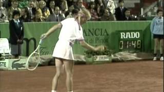 Gabriela Sabatini v Martina Navratilova Rome 1990 pt3 [upl. by Eirised]