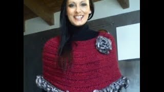 MAGLIA TUTORIAL COME FARE UN PONCHO AI FERRI SEMPLICE E VELOCE 4 di 4 [upl. by Eniretac142]