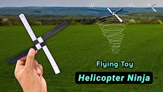 Ninja Helicopter paper flying helicopter toy ninja boomerang best paper flying toy notebook toy [upl. by Desimone]