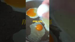 Frying eggs quickest food to make food shortvideo asmr [upl. by Kirch276]