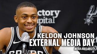 Keldon Johnsons External Media Day Press Conference  2425 San Antonio Spurs [upl. by Hsoj]