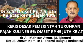 PAJAK KULINER 10 BEBAN BERAT PELAKU KULINER amp RAKYAT drali presiden gubernur bupati walikota [upl. by Edholm]