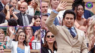 Tendulkar Guardiola Olympians and sporting stars welcomed into royal box  Wimbledon 2024 [upl. by Assetniuq]