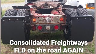 Consolidated Freightways Freightliner FLD saved and put back to work Road Ready FINALLY [upl. by Ecreip]