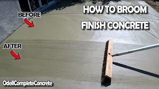 How to Broom Finish a Concrete Slab [upl. by Thebazile163]