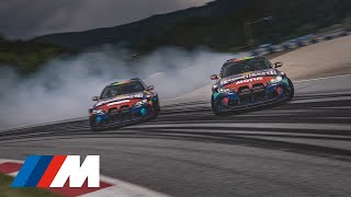 BMW M x Red Bull Driftbrothers – M4 Competition first rollout [upl. by Neibaf]