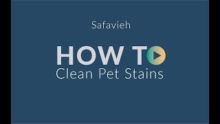 Remove Pet Stains from Carpets  Safaviehcom [upl. by Ramirolg]