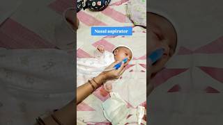 How to use nasal aspirator baby babycare newborn healthybaby youtubeshorts nasalcongestion [upl. by Hanad]