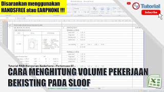 07 Cara menghitung volume pekerjaan bekisting pada sloof [upl. by Nolham555]