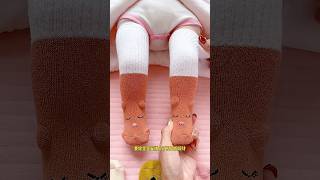 The weather is getting colder and colder You can prepare thick long terry socks for your baby [upl. by Harty708]