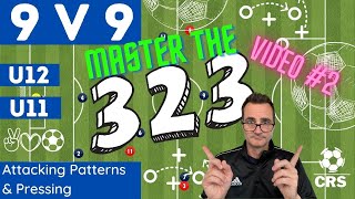 9v9 Youth Soccer 323 Formation Video 2 Attacking amp Pressing [upl. by Annawat]