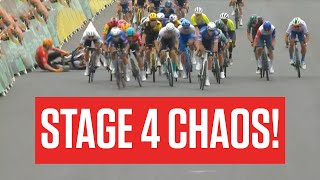 THREE CRASHES In Sprint Finish As Stage 4 Ends In Chaos At Tour de France 2023 [upl. by Eldoree486]