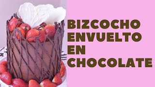 Bizcocho de Chocolate Envuelto en Chocolate [upl. by Lyrehc]