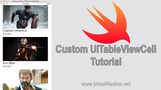 Custom UITableViewCell Tutorial  TableView Cell with Image and Text using Swift [upl. by Coryden]