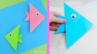 Super Simple Origami Fish  Origami for Kids YT VIDEO [upl. by Eanert72]