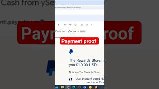 Ysense Payment Proof  ySense Earning Proof ysense [upl. by Nelson382]