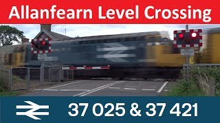 Allanfearn Level Crossing 37025  37421  Aberdeen–Inverness line  Allanfearn Highland [upl. by Taka925]