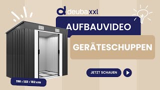 Aufbauvideo  Gardebruk® Gerätehaus aus Metall 196x122x182cm [upl. by Keily72]