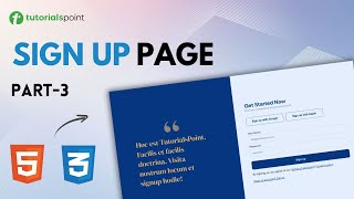 How to create Signup Landing Page using HTML amp CSS  Part 3 [upl. by Akilat]