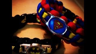 Paracord Bracelets and sports accessories Batman Superman etc [upl. by Tjader]