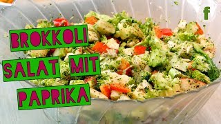 Bunter Brokkolisalat mit Paprika und Äpfel  TOP Wintersalat für jede Party  Salat gesund amp lecker [upl. by Redvers65]