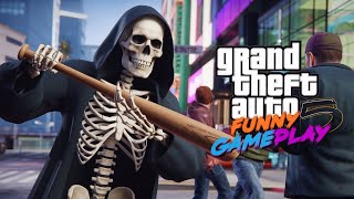 GTA 5 Skelten Funny Game Play gta gta5spidermanfunnyjump [upl. by Idnem]