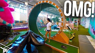 THE CRAZIEST MINI GOLF COURSE IN THE WORLD  DOUBLE HOLE IN ONE AND INSANE HOLES [upl. by Doretta]