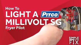 How to Light a Pitco Millivolt SG Fryer Pilot [upl. by Annoval]