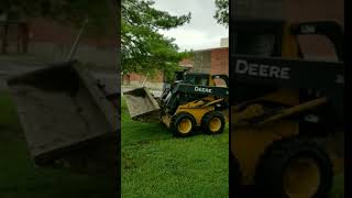 John Deere 320 Skid Steer Loader Bucket Demo [upl. by Lladnor100]