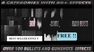 Blockbuster Rain Snow SmokebloodBullets amp Gunshots Effects of filmora video editor Stuff4u [upl. by Nanci]