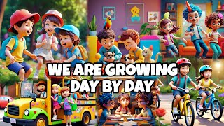 We Are Growing  Day By Day  Kids Poem [upl. by Yared]