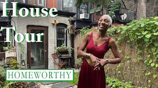 HOUSE TOUR  A Stylish DIYInspired Brooklyn Townhouse Apartment with A Beautiful Garden Patio [upl. by Aleen792]