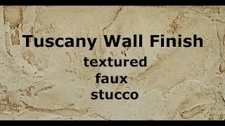 Tuscany Wall Finish textured faux Stucco [upl. by Aisatan]