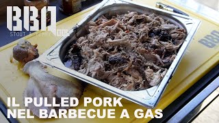 Il pulled pork nel barbecue a gas Le spezie il vino le stelle [upl. by Biebel105]