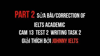 Sửa bài Cam 13 Test 2 Writing task 2 part 2 [upl. by Demetria119]