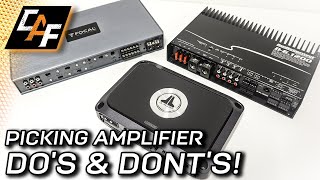 Picking a Car Audio Amplifier  DOs amp DONTs [upl. by Sivraj]