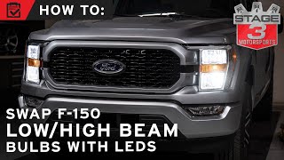 How to Replace 20212022 F150 Headlight Bulbs with LEDs [upl. by Pass796]