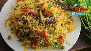 Veg Dum Biryani  Quick and Easy Homemade Hyderabadi Veg Dum Biryani Recipe in Telugu Vismai Food [upl. by Akram634]