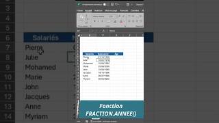 Astuce EXCEL  Connaître La Fonction FRACTIONANNEE [upl. by Ademordna477]