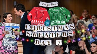 12 Days of Christmas Sweaters 2024 Day 7  The Tonight Show Starring Jimmy Fallon [upl. by Araek]