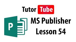 MS Publisher Tutorial  Lesson 54  Printing [upl. by Annaierb]