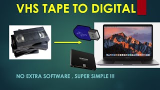 Convert VHS Tapes to Digital using Mac  NO EXTRA SOFTWARE SUPER SIMPLE [upl. by Kip]